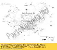 2H000052, Piaggio Group, la decalcomania del pannello laterale aprilia  caponord zd4vk000, zd4vka, zd4vk001, zd4vka01 1200 2013 2014 2015 2016, Nuovo