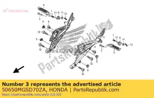 Honda 50650MGSD70ZA houder, r. bijrijder * - Onderkant