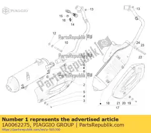 Piaggio Group 1A0062275 geluiddemper compleet met bescherming - Onderkant