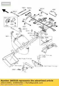 Kawasaki 260310965 harnais, principal - La partie au fond
