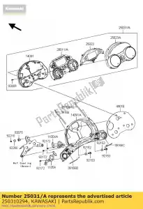 Kawasaki 250310294 meter-assy, ??velocità e tachi & l - Il fondo