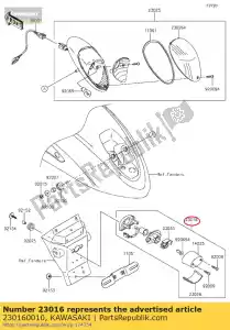 kawasaki 230160010 lamp-assy, ??licentie vn900c7f - Onderkant