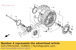 Ici, vous pouvez commander le anneau, rr. Pulseur auprès de Honda , avec le numéro de pièce 42515MCSG00: