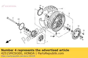 Honda 42515MCSG00 anneau, rr. pulseur - La partie au fond