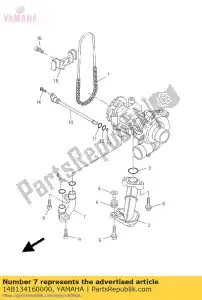 yamaha 14B134160000 tubo, aceite 1 - Lado inferior