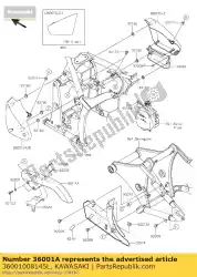 cover-side, lh, f. Ebony van Kawasaki, met onderdeel nummer 36001008145L, bestel je hier online: