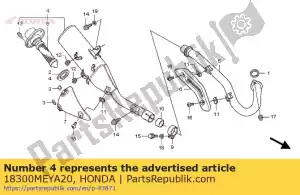 Honda 18300MEYA20 assy silencieux. - La partie au fond