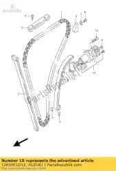 Here you can order the adjuster,tensio from Suzuki, with part number 1283001D12: