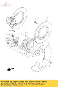 yamaha 4WVW00450000 kit de pastilha de freio - Lado inferior