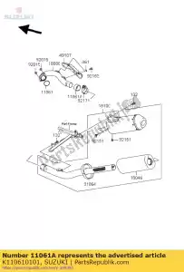 suzuki K110610101 pakking - Onderkant