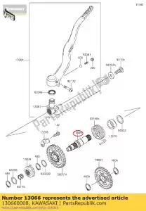 Kawasaki 130660008 kopni?cie wa?u - Dół