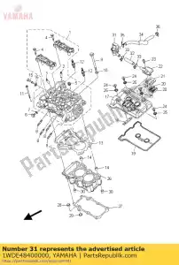 yamaha 1WDE48400000 conjunto de válvula de corte de ar - Lado inferior