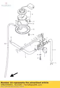 suzuki 3482549001 pakking, brandstof lev - Onderkant