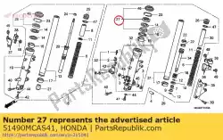 Tutaj możesz zamówić zestaw uszczelek fr. Widelec od Honda , z numerem części 51490MCAS41:
