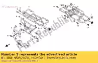 81100HN5W20ZA, Honda, vervoerder, fr. bagage * nh1 * (nh1 zwart) honda trx 350 400 2004 2005 2006 2007, Nieuw