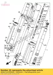 Aqui você pode pedir o conjunto do garfo dianteiro (r. H) em Yamaha , com o número da peça 4DB23103M000: