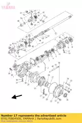 Aqui você pode pedir o parafuso (3hn) em Yamaha , com o número da peça 970170804500: