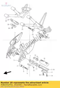 suzuki 4381031F01 wspornik, pasa?er - Dół