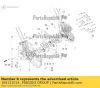 165121014, Piaggio Group, spillo ape vin: zapt42pmc, zapt42p00, motor: tbp4m 200 2013 2014 2015 2016 2017 2018 2019 2020 2021 2022, Nuovo
