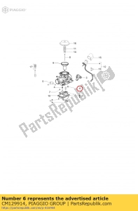 aprilia CM129914 main jet 82 - Bottom side