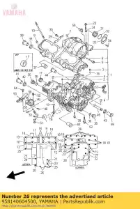 yamaha 958140604500 parafuso, flange (4eb) - Lado inferior