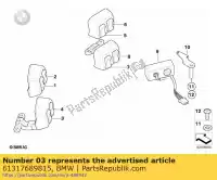 61317689815, BMW, tone sequence control system switch - 3-polig         bmw  900 1200 2004 2005 2006 2007 2008 2009, New