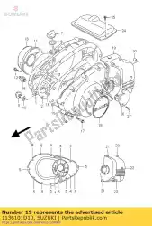 Ici, vous pouvez commander le couvercle, spécifications du moteur auprès de Suzuki , avec le numéro de pièce 1136101D10: