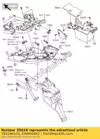 350190102, Kawasaki, volet, aile rr kle650caf kawasaki kle klz 650 1000 2010 2011 2012 2013 2014, Nouveau