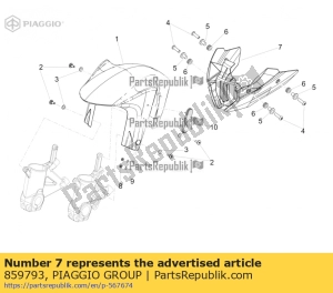 aprilia 859793 pilastro - Lato superiore