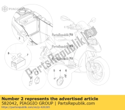 Aprilia 582042, P?yta, OEM: Aprilia 582042