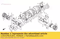 13031MCA305, Honda, jeu de segments, piston (0,50) honda gl goldwing a  bagger f6 b gold wing deluxe abs 8a gl1800a gl1800 airbag gl1800b 1800 , Nouveau