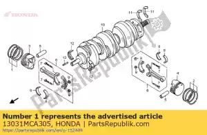 Honda 13031MCA305 conjunto de anéis, pistão (0,50) - Lado inferior