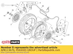 Ici, vous pouvez commander le étrier de frein avant droit auprès de Piaggio Group , avec le numéro de pièce AP8113670: