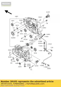 kawasaki 391931025 pijpolie bn125-a1 - Onderkant