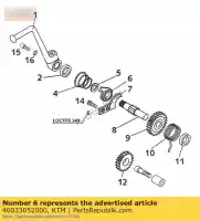 46033052000, KTM, engrenagem de catraca ktm sx xc 60 65 1998 1999 2000 2001 2002 2003 2004 2005 2006 2007 2008, Novo