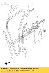 Here you can order the guide,cam chain from Suzuki, with part number 1277117E00: