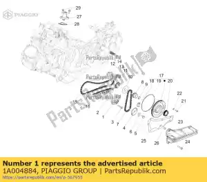 Piaggio Group 1A004884 ensemble pompe à huile - La partie au fond