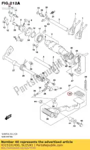 Suzuki 4315101400 caucho, brk pdl. - Lado inferior