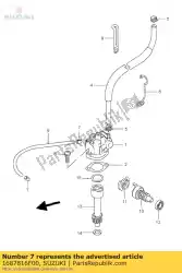 Ici, vous pouvez commander le clip, tuyau d'huile auprès de Suzuki , avec le numéro de pièce 1687816F00: