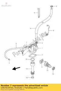 suzuki 1687816F00 clip, tuyau d'huile - La partie au fond