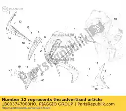 verschlub rechts van Piaggio Group, met onderdeel nummer 1B003747000HO, bestel je hier online: