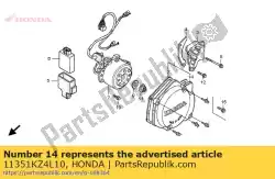Here you can order the cover, l. Case from Honda, with part number 11351KZ4L10: