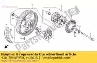 42615KWF950, Honda, flange subassy., final conduzido honda cbf 125 2009 2010 2011 2013, Novo