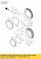 410021712, Kawasaki, pneumatico, fr, 100 / 90-17 55s el250-d1 kawasaki el 250 252 1990 1991 1992 1993 1994 1996 1997 1999 2001 2003, Nuovo