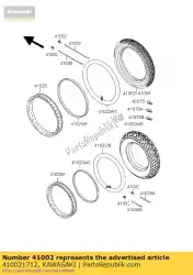 Tutaj możesz zamówić opona, fr, 100 / 90-17 55s el250-d1 od Kawasaki , z numerem części 410021712: