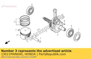 honda 13011MAN690 ring set, piston (std.) - Bottom side