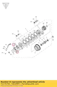 triumph T1170740 bolt hex head m6 x 50 - Bottom side