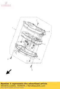 yamaha 5RU835110000 lente, velocímetro - Lado inferior