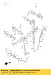 Aquí puede pedir válvula de admisión de Suzuki , con el número de pieza 1291102F00: