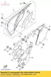 Aquí puede pedir aislante, cubierta lateral de Yamaha , con el número de pieza 1C6F174A00: